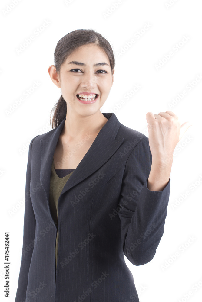 Asian Business Woman smiling, Woman stand and smile, isolated on white background, Woman working concept. Asian Business Woman smiling, Woman stand and smile, isolated on white background, Woman working concept.