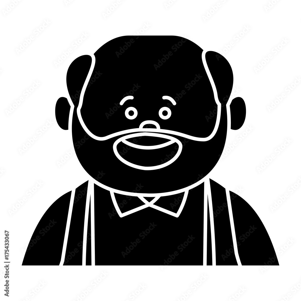 Cute grandfather cartoon icon vector illustration graphic design Cute grandfather cartoon icon vector illustration graphic design