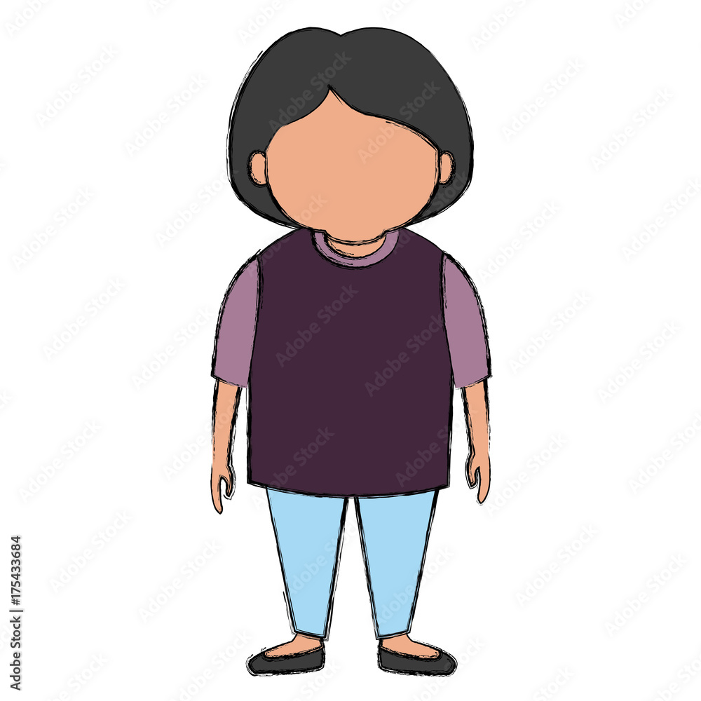 Cute grandmother cartoon icon vector illustration graphic design Cute grandmother cartoon icon vector illustration graphic design