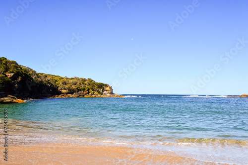 The Rocks and waves on a spring day.