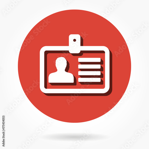 Identification card - vector icon.