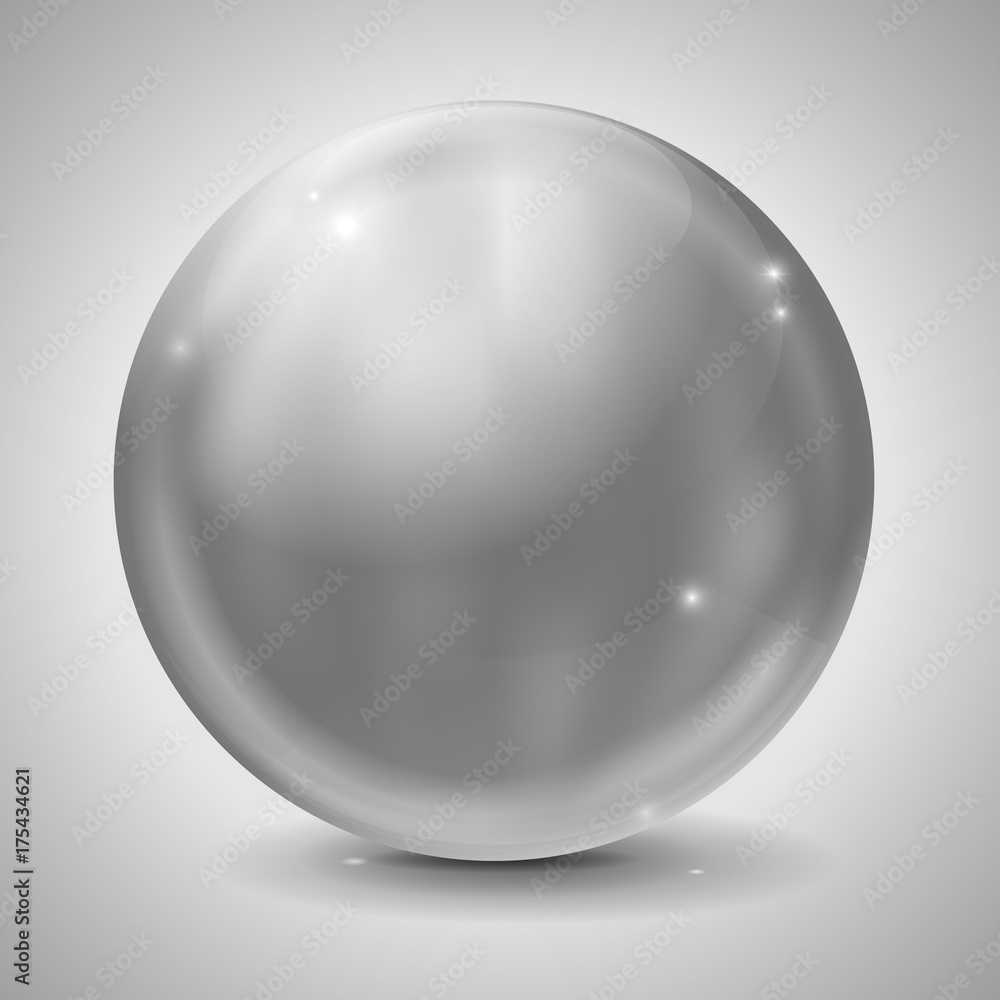 Obraz premium Silver glass ball