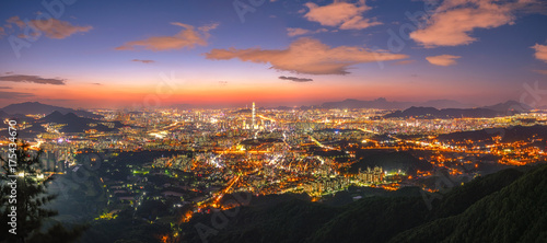 Korea,Seoul cityscape at night, The best view of South Korea