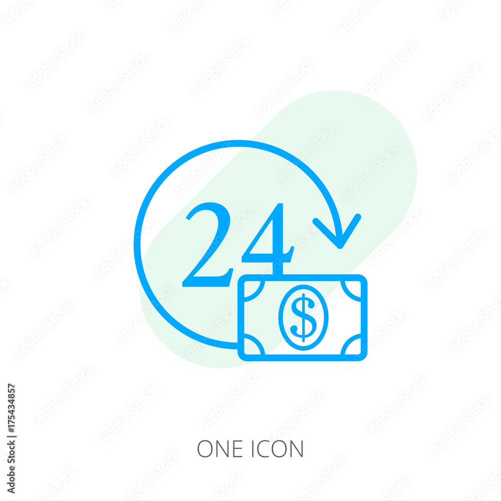 Twenty-four-hour payment icon Twenty-four-hour payment icon