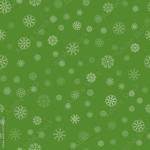 Seamless colored snowflakes pattern. Snowflakes background. Vector illustration