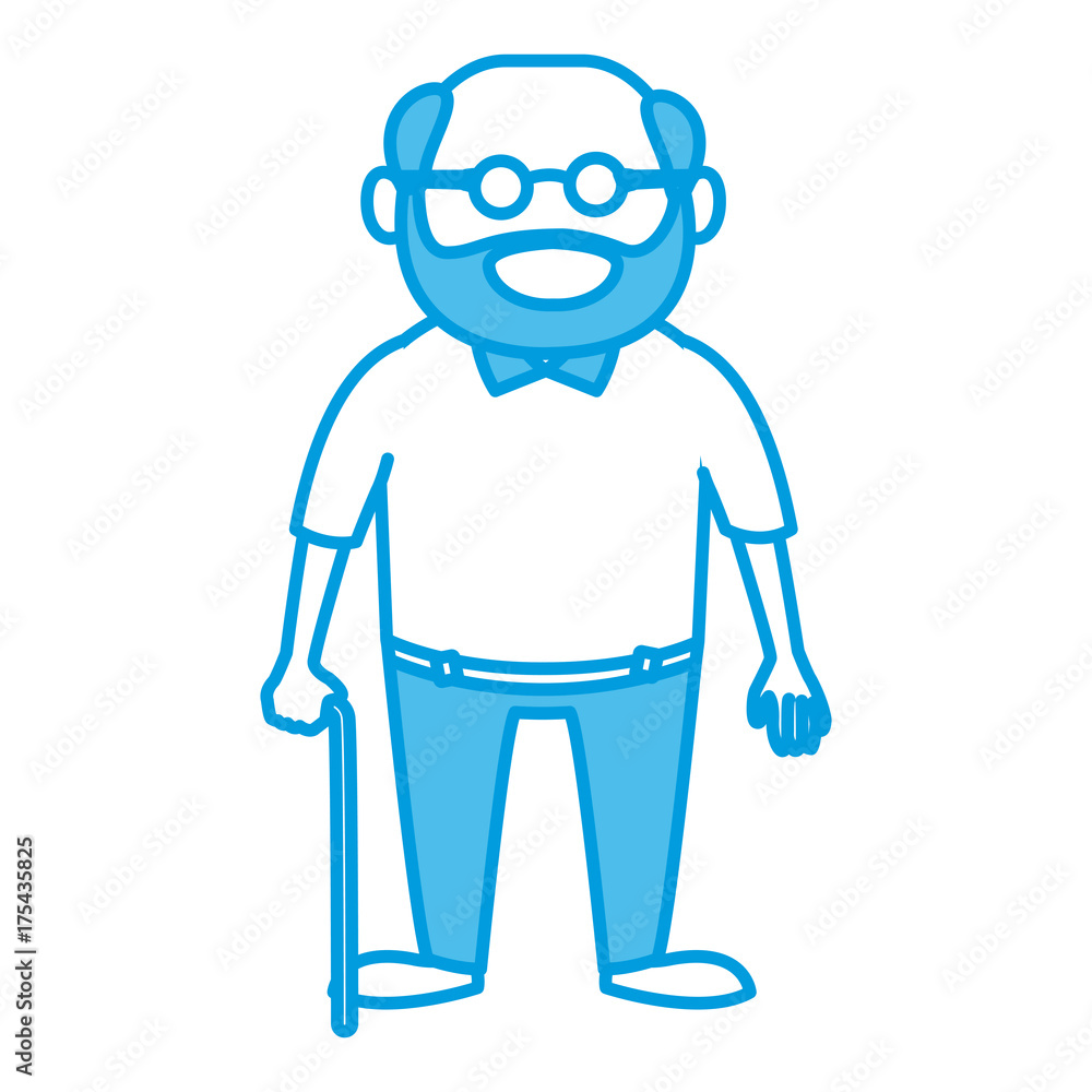 Cute grandfather cartoon icon vector illustration graphic design Cute grandfather cartoon icon vector illustration graphic design