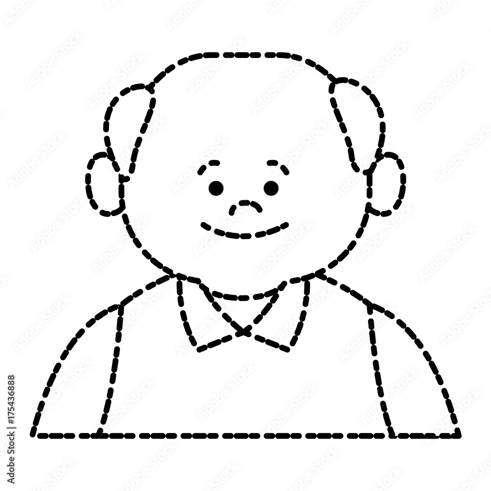 Cute grandfather cartoon icon vector illustration graphic design Cute grandfather cartoon icon vector illustration graphic design