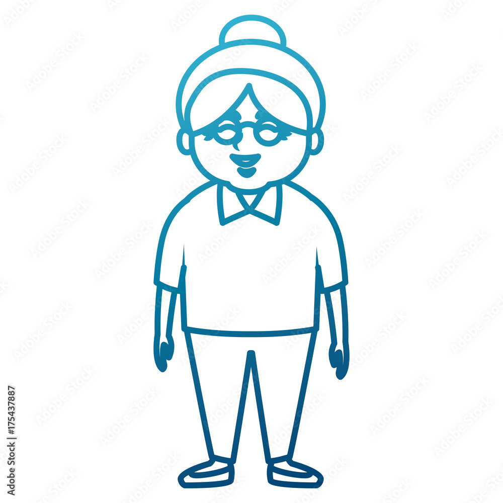 Cute grandmother cartoon icon vector illustration graphic design Cute grandmother cartoon icon vector illustration graphic design