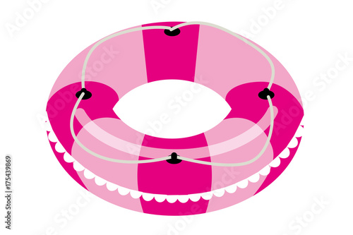 ピンクの浮き輪のイラスト｜ベクターデータ｜Illustration of a float ring
