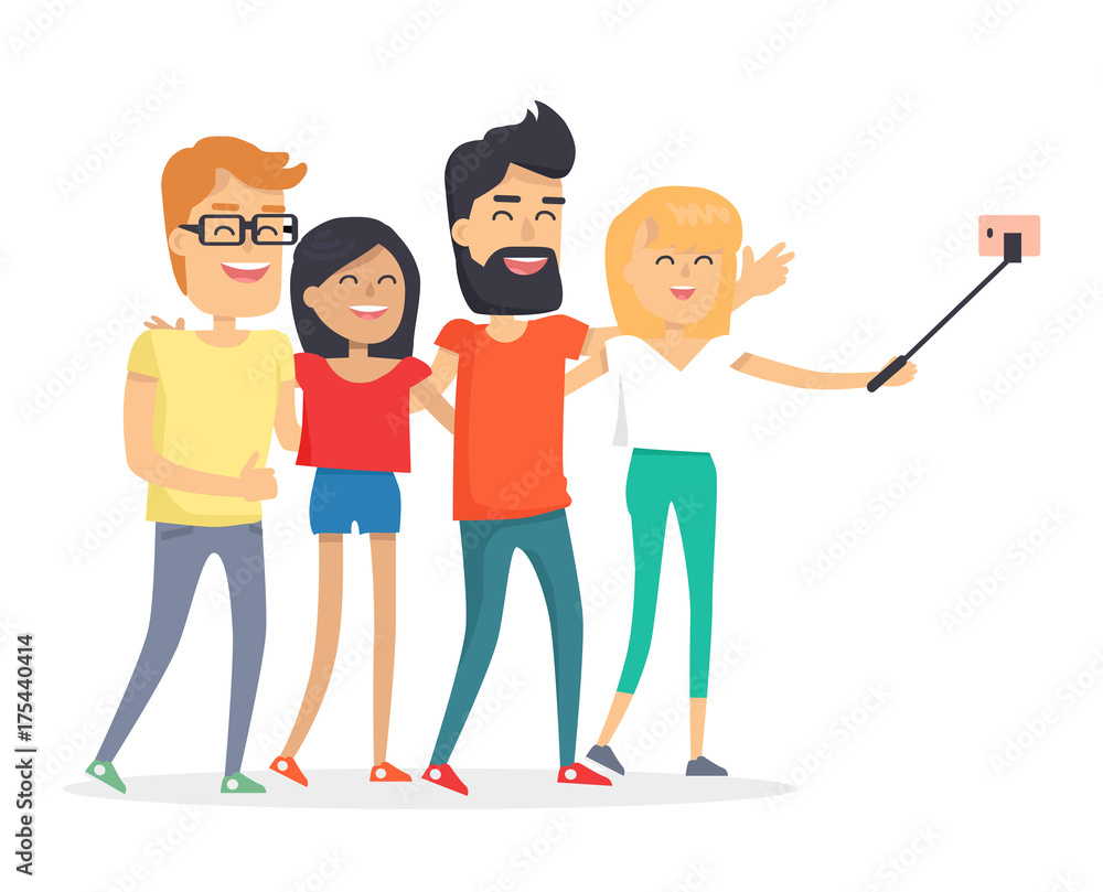 Friendship Day Celebration Isolated Illustration Friendship Day Celebration Isolated Illustration