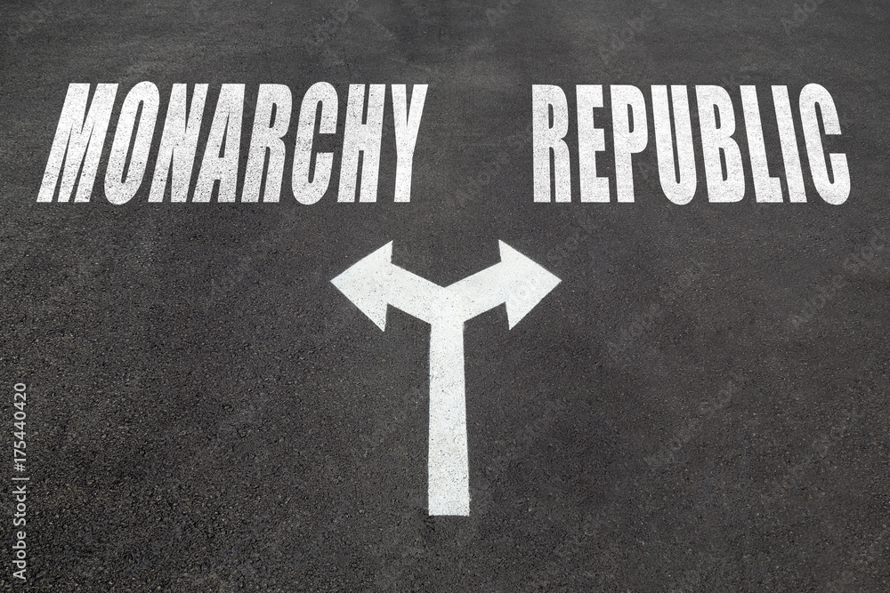 Fototapeta premium Monarchy or republic choice concept