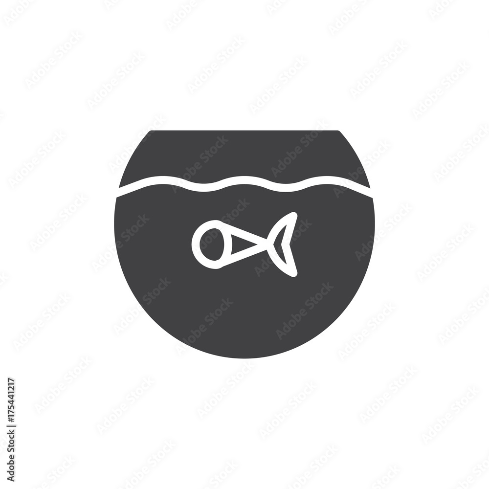Fish in the aquarium icon vector, filled flat sign, solid pictogram isolated on white. Symbol, logo illustration. Fish in the aquarium icon vector, filled flat sign, solid pictogram isolated on white. Symbol, logo illustration.