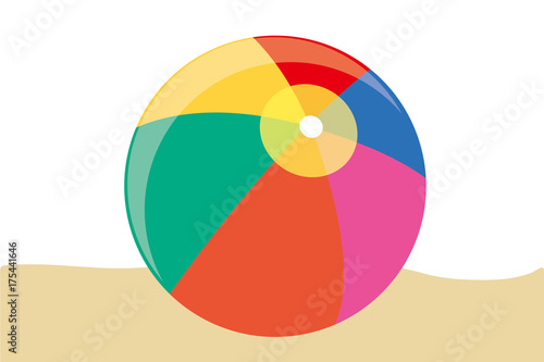 ビーチボールのイラスト｜ベクターデータ｜Beach ball illustration
