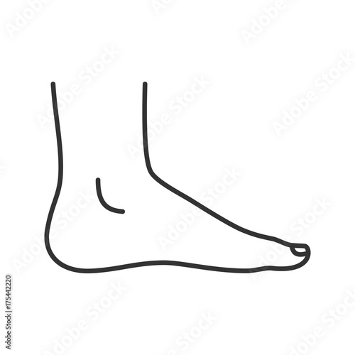Foot linear icon