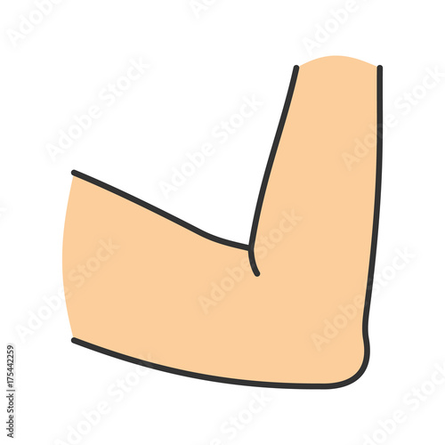 Elbow joint color icon