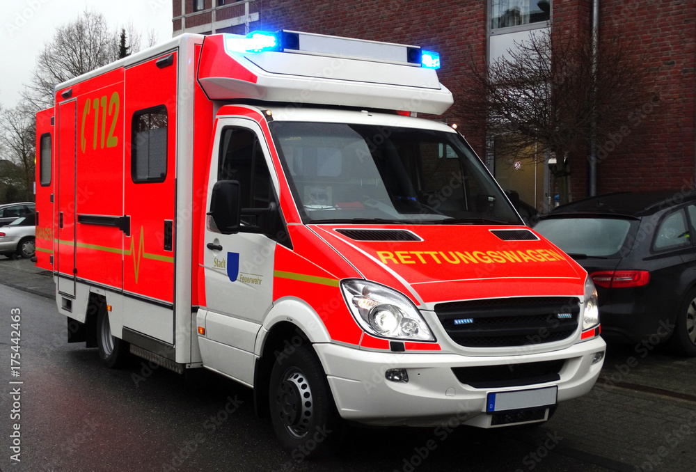 Emergency ambulance car Germany, Deutschland. Emergency ambulance car Germany, Deutschland.