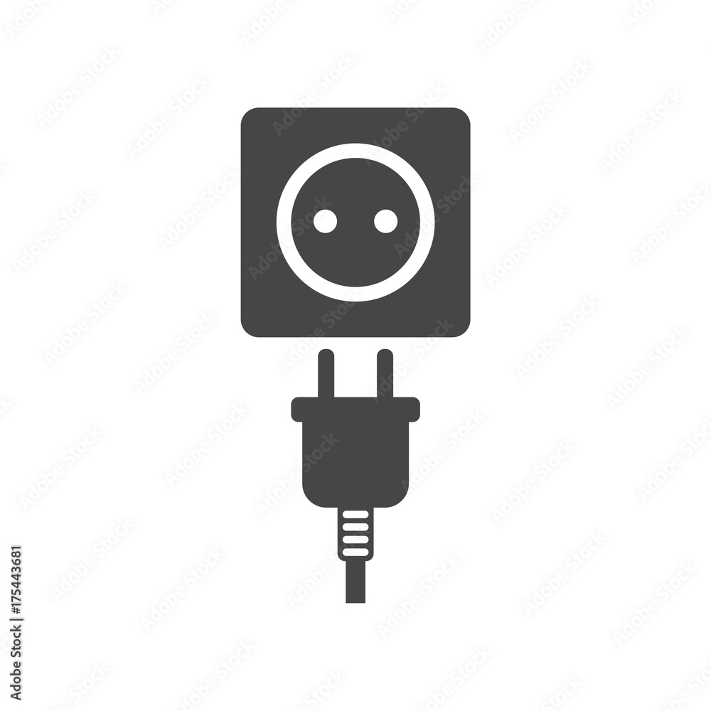 Electric plug sign icon, Power energy symbol Electric plug sign icon, Power energy symbol