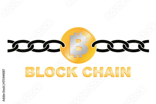 Business theme vector illustration of the block chain logo.