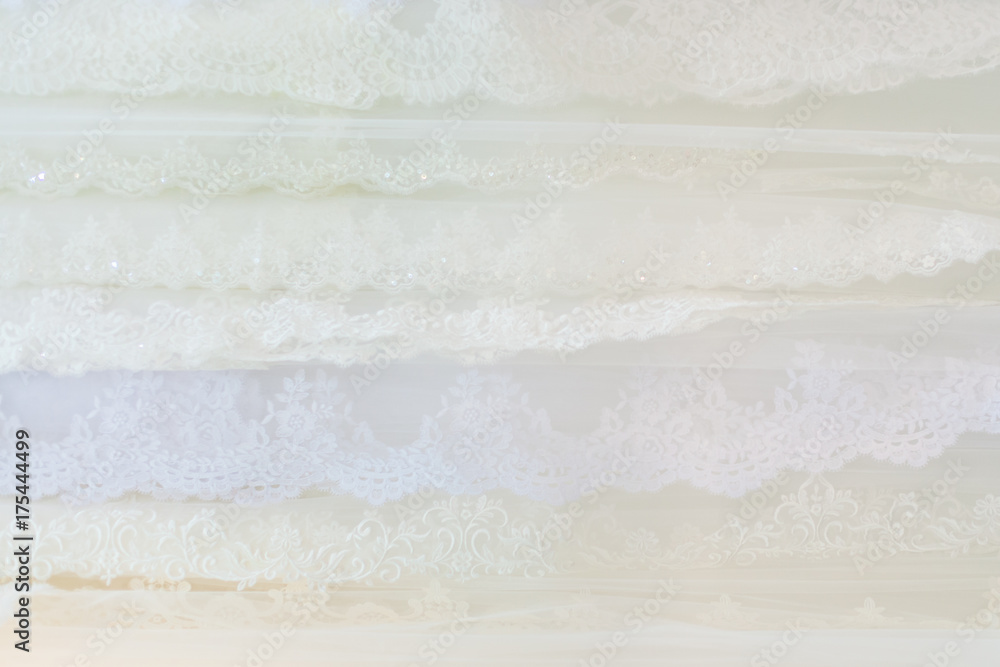 Obraz premium Shiny fabric on shelf