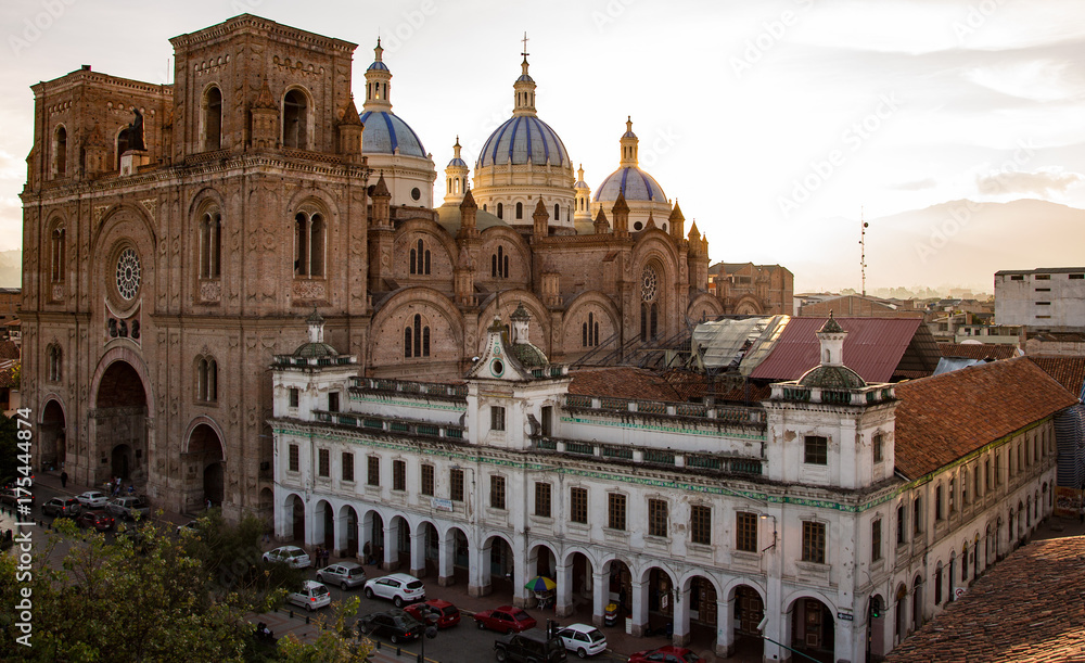 Overview of New Cathedral in Cuenca, Ecuador
