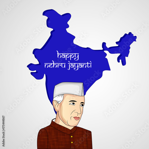 Illustration of background for Jawaharlal Nehru Jayanti photo