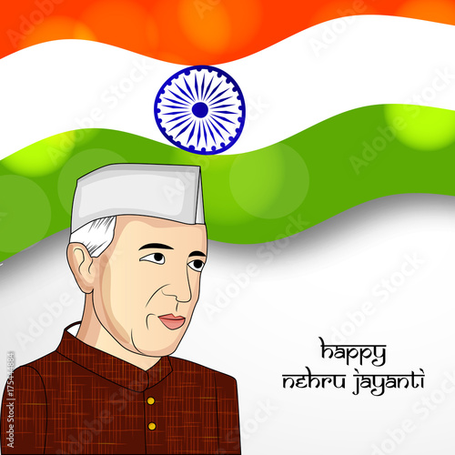 Illustration of background for Jawaharlal Nehru Jayanti