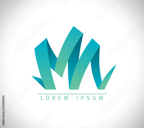 Abstract origami style logo