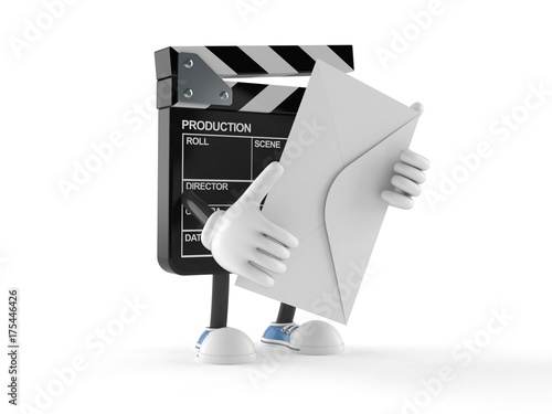 Film slate character with letter photo