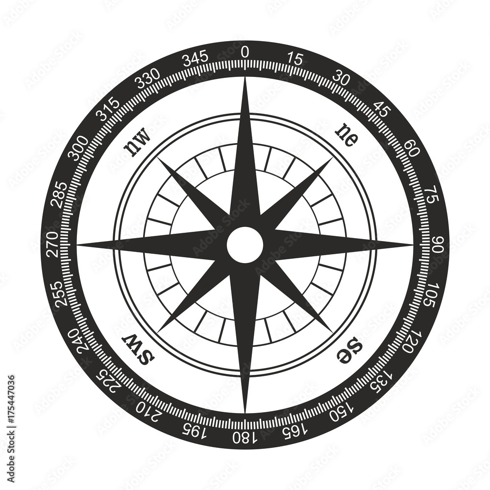 Wind rose compass vector symbol Wind rose compass vector symbol