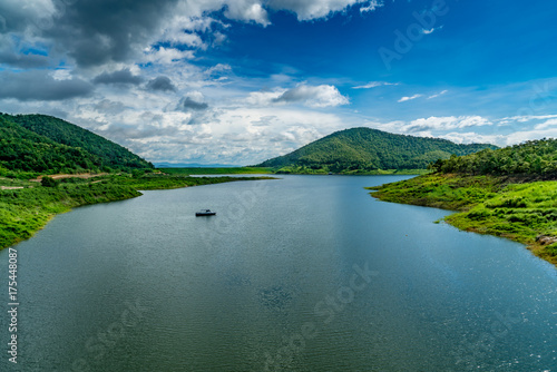 Wallpaper Mural Lake with blue sky background Torontodigital.ca