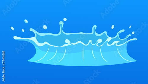 Aqueous Stream with Splashes of Blue Crystal Aqua.