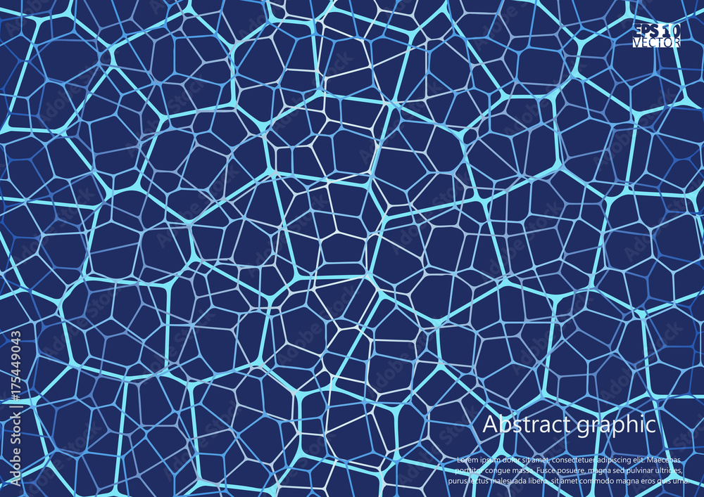 Fototapeta premium Geometric abstract background with connected line and dots. Structure molecule and communication. Scientific concept for your design. Medical, technology, science background. Eps10 Vector illustration