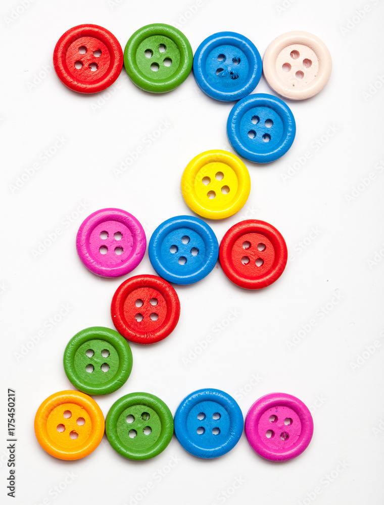 Sewing button alphabet: Z Sewing button alphabet: Z