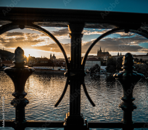 Sunset in Prague photo