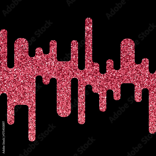 Vector pink glitter wave abstract background