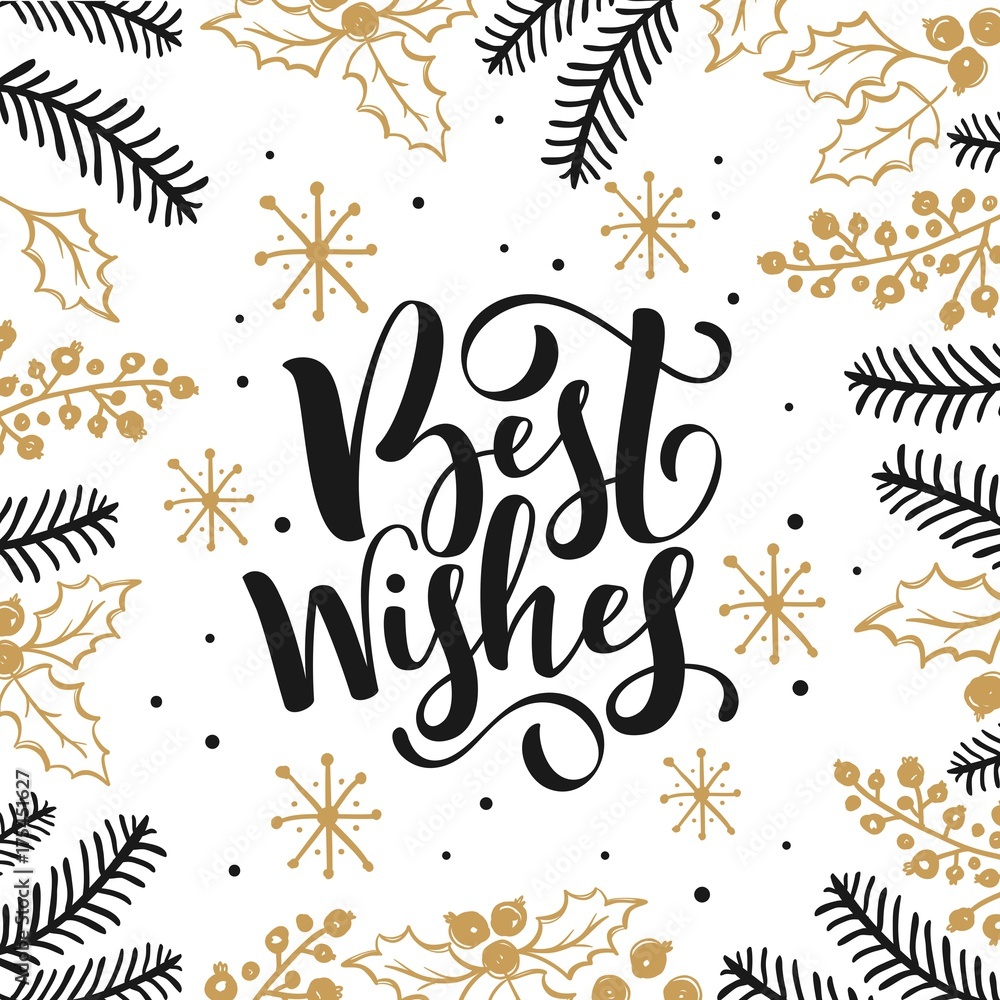 Best Wishes Greeting Card Stock Vector Adobe Stock