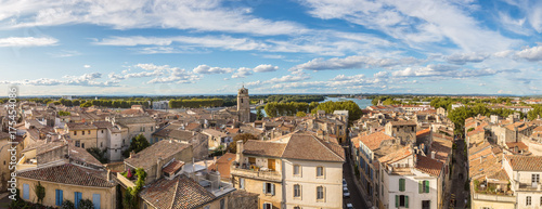 Tableau sur toile Aerial view of Arles, France