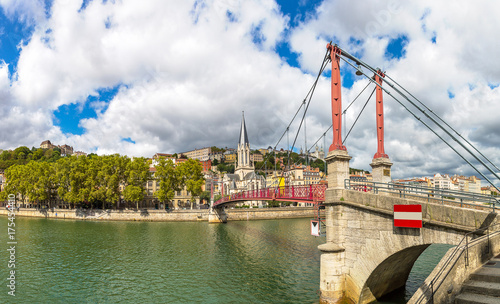 Footbridge in Lyon, France