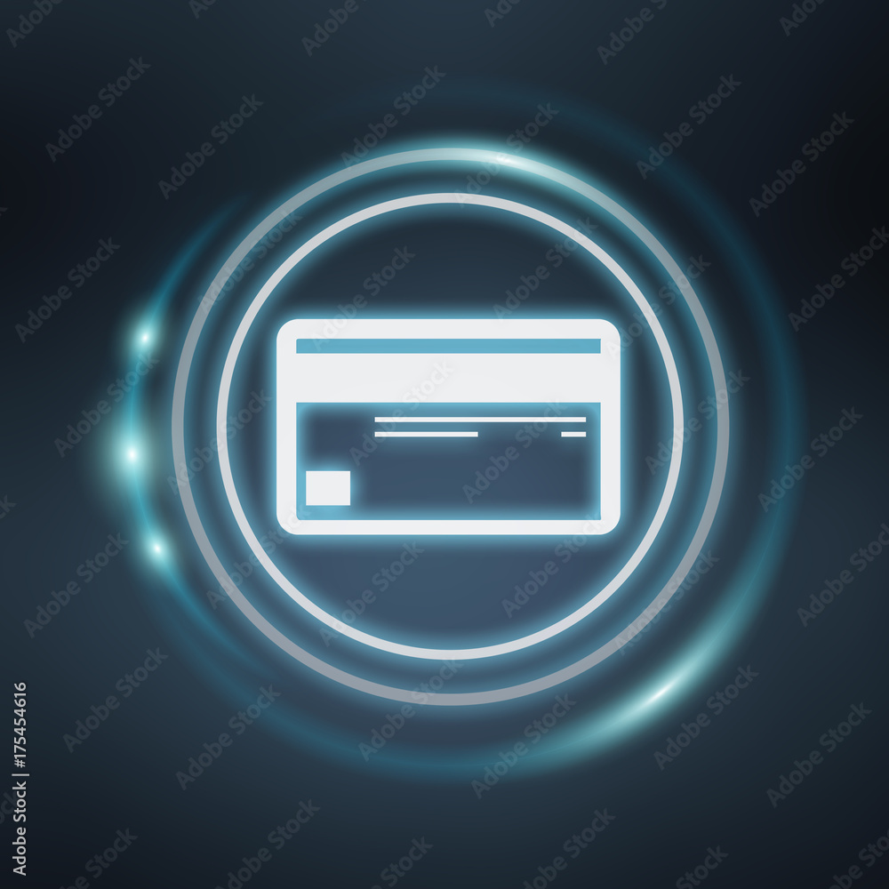 White and glowing blue shopping icon 3D rendering White and glowing blue shopping icon 3D rendering