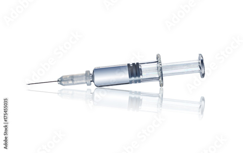 Medical syringe isolated