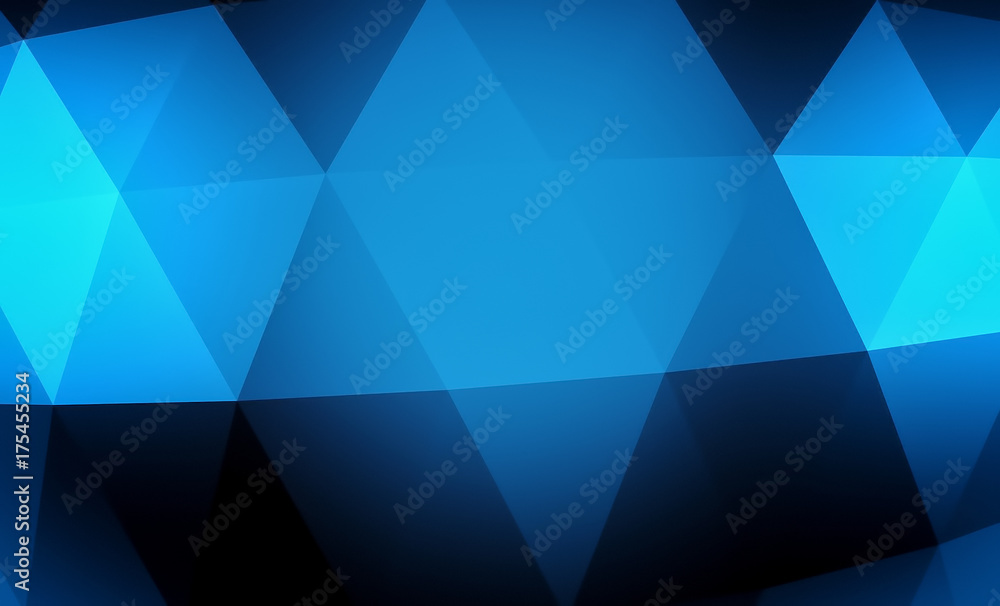 Obraz premium Abstrakcjonistyczny błękitny geometryczny tło. Złota tekstura z cieniem. Renderowanie 3D