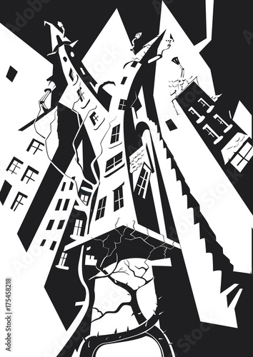 Une tour dans une ville