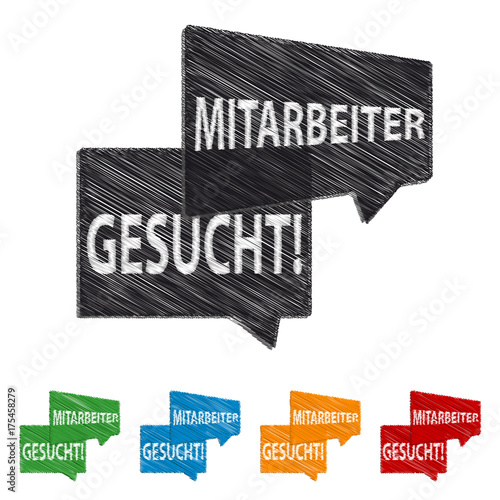 Mitarbeiter Gesucht - Bunte Vektor Sprechblasen photo