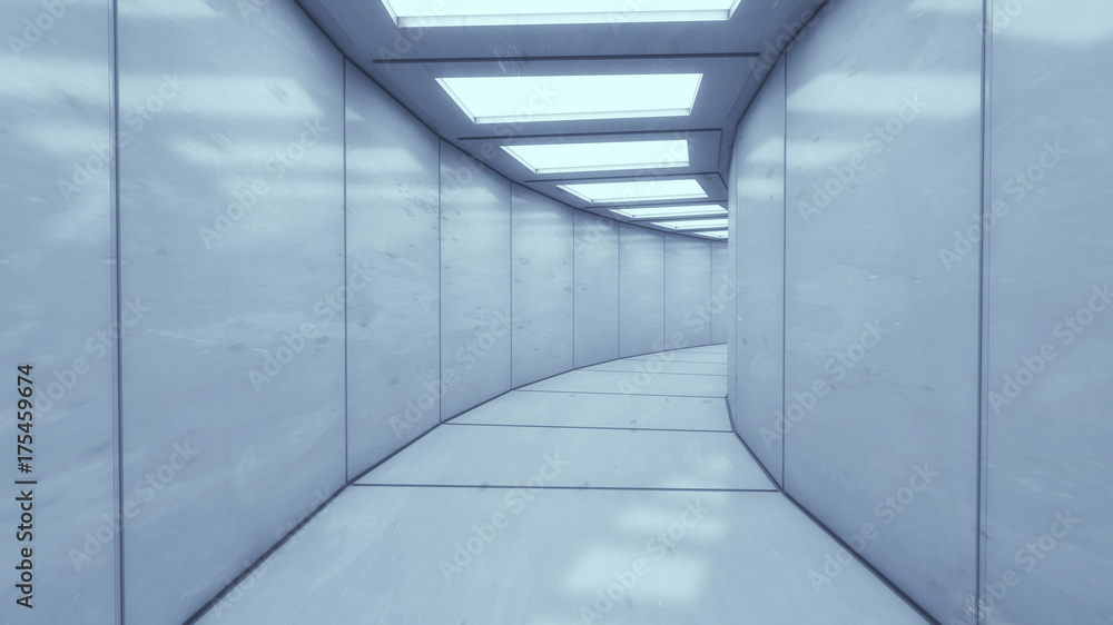 Obraz premium 3d rendering. Futuristic interior design background