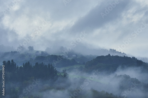 Fog at the mountains in Santa Eulaia de Oscos photo