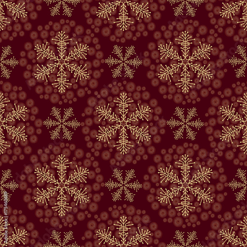 Seamless pattern with snowflakes