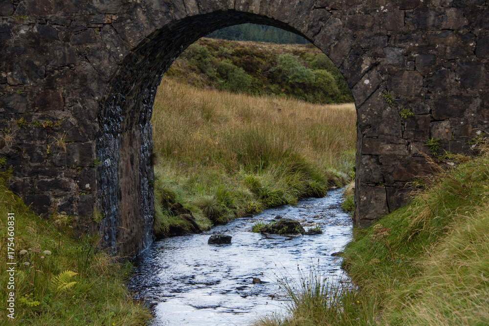 A view through the fairy bridge on the Isle of Skye