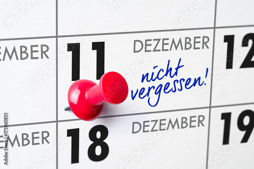 Wandkalender - 11. Dezember photo