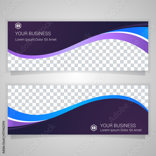 Business Banner Design Template with Image Placeholder
