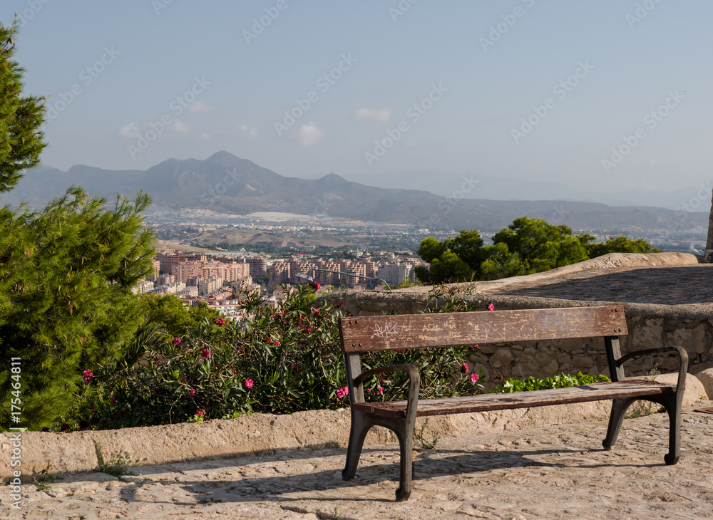 Bench with stunning views on Alicante